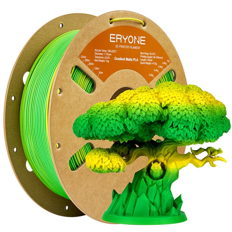Eryone PLA Matte Gradient Shire Yellow, Green B0112093