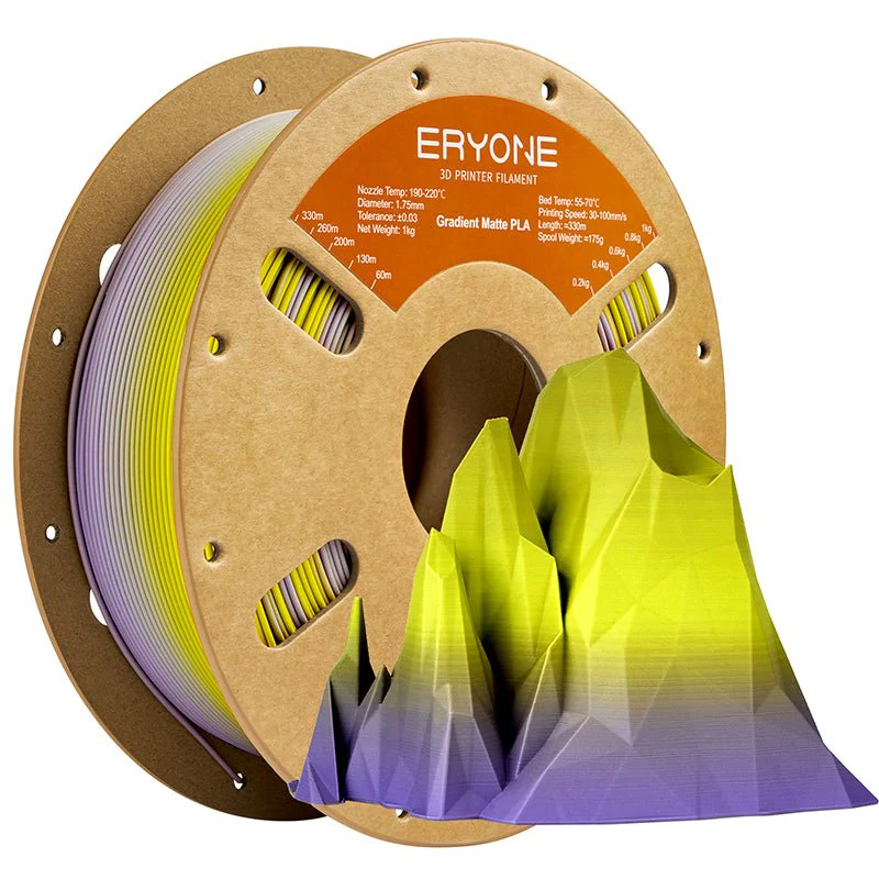 Eryone PLA Matte Gradient Granite Yellow, Purple B0112193