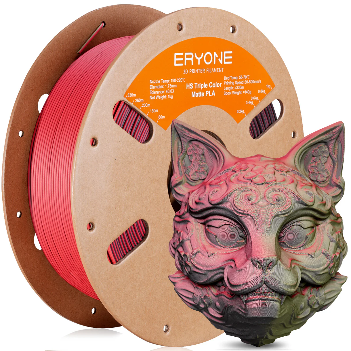 Eryone PLA HS Matte Black, Red, Olive Green G0114004